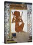 Egypt, Valley of the Queens, Tomb of Nefertari, Mural Painting of Guardian in Burial Chamber-null-Stretched Canvas