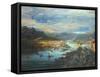 Egypt, View of the Suez Canal-Albert Rieger-Framed Stretched Canvas