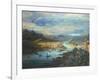 Egypt, View of the Suez Canal-Albert Rieger-Framed Premium Giclee Print