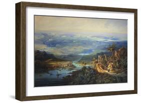 Egypt, View of the Suez Canal-Albert Rieger-Framed Giclee Print