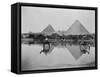 Egypt, Village and pyramids during the flood-time, c.1890-1900-null-Framed Stretched Canvas