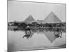 Egypt, Village and pyramids during the flood-time, c.1890-1900-null-Mounted Photographic Print