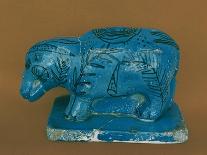 Blue Hippopotamus with Black Decoration, from Dra Aboul Naga, Middle Kingdom-Egyptian 11th Dynasty-Framed Giclee Print