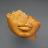 Fragment of a Queen's Face, C.1390–1336 BC (Yellow Jasper)-Egyptian 18th Dynasty-Giclee Print