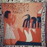 Tomb Painting Depicting the Departed before Osiris, Isis, and Thoth (Fresco)-Egyptian 2nd Dynasty-Stretched Canvas