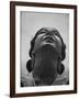 Egyptian Actress Om Kalthoum, While Singing on Cairo's "Voice of Arabs" Radio Show-Howard Sochurek-Framed Premium Photographic Print