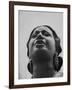 Egyptian Actress Om Kalthoum, While Singing on Cairo's "Voice of Arabs" Radio Show-Howard Sochurek-Framed Premium Photographic Print