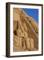 Egyptian Art. Great Temple of Ramses II. Two Colossal Statues Depicting the Pharaoh Ramses II…-null-Framed Giclee Print