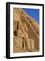 Egyptian Art. Great Temple of Ramses II. Two Colossal Statues Depicting the Pharaoh Ramses II…-null-Framed Giclee Print