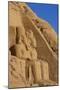 Egyptian Art. Great Temple of Ramses II. Two Colossal Statues Depicting the Pharaoh Ramses II…-null-Mounted Giclee Print