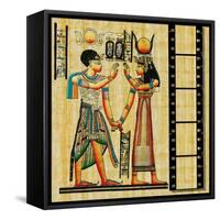 Egyptian Background With Film Strip-Maugli-l-Framed Stretched Canvas