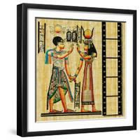 Egyptian Background With Film Strip-Maugli-l-Framed Art Print