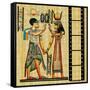 Egyptian Background With Film Strip-Maugli-l-Framed Stretched Canvas