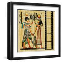 Egyptian Background With Film Strip-Maugli-l-Framed Art Print