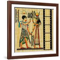 Egyptian Background With Film Strip-Maugli-l-Framed Art Print