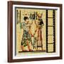 Egyptian Background With Film Strip-Maugli-l-Framed Art Print