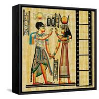 Egyptian Background With Film Strip-Maugli-l-Framed Stretched Canvas