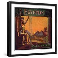 Egyptian Brand - Downey, California - Citrus Crate Label-Lantern Press-Framed Art Print