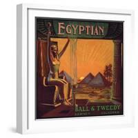 Egyptian Brand - Downey, California - Citrus Crate Label-Lantern Press-Framed Art Print
