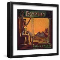 Egyptian Brand - Downey, California - Citrus Crate Label-Lantern Press-Framed Art Print