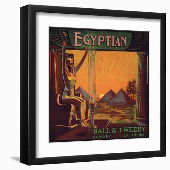 Egyptian Brand - Downey, California - Citrus Crate Label-Lantern Press-Framed Art Print