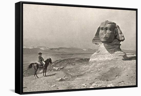 Egyptian Campaign "L'Oedipe", Napoleon Face to Face with the Sphinx-J.i. Gerome-Framed Stretched Canvas