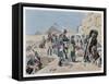 Egyptian Campaign Napoleon with the Savants Contemplates the Antiquities of Egypt-Maurice Orange-Framed Stretched Canvas