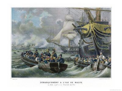 Egyptian Campaign To Assure His Supply Lines Napoleon Takes Malta From The Governing Order Giclee Print Gudin Allposters Com