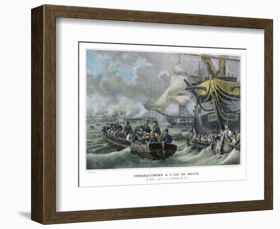 Egyptian Campaign to Assure His Supply Lines Napoleon Takes Malta from the Governing Order-Gudin-Framed Art Print
