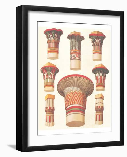 Egyptian Capitals-Owen Jones-Framed Art Print