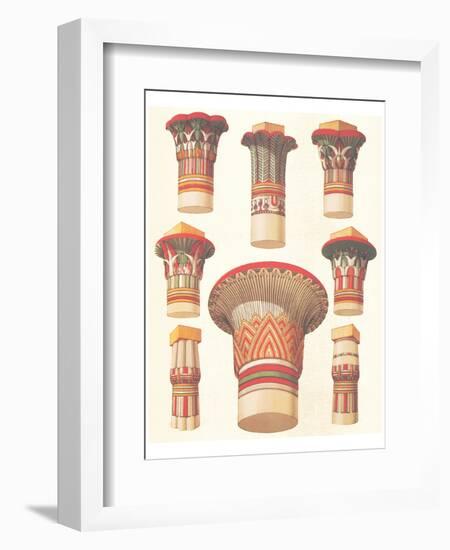 Egyptian Capitals-Owen Jones-Framed Art Print