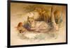 Egyptian Cat, 1851-69-Joseph Wolf-Framed Giclee Print