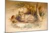 Egyptian Cat, 1851-69-Joseph Wolf-Mounted Giclee Print