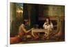 Egyptian Chess Players, 1865 (Oil on Panel)-Sir Lawrence Alma-Tadema-Framed Giclee Print