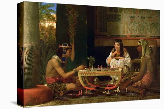 Egyptian Chess Players, 1865 (Oil on Panel)-Sir Lawrence Alma-Tadema-Stretched Canvas