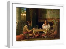 Egyptian Chess Players, 1865 (Oil on Panel)-Sir Lawrence Alma-Tadema-Framed Giclee Print