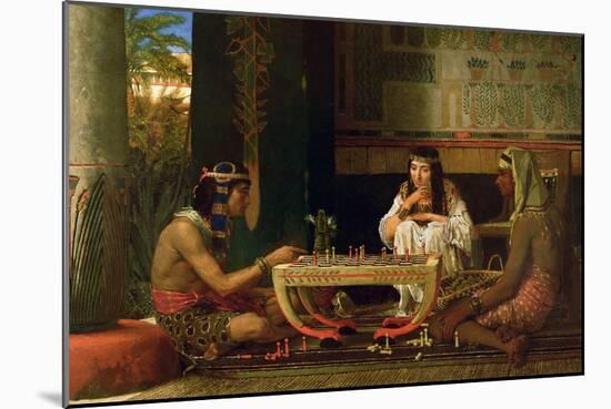 Egyptian Chess Players, 1865 (Oil on Panel)-Sir Lawrence Alma-Tadema-Mounted Giclee Print