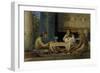 Egyptian Chess Players, 1865-Lawrence Alma-Tadema-Framed Giclee Print