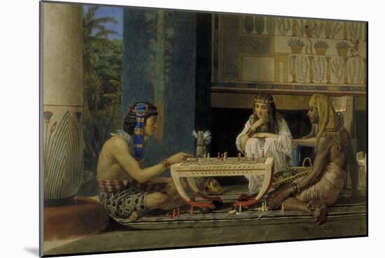 Egyptian Chess Players, 1865-Lawrence Alma-Tadema-Mounted Giclee Print