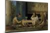 Egyptian Chess Players, 1865-Lawrence Alma-Tadema-Mounted Giclee Print