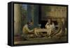 Egyptian Chess Players, 1865-Lawrence Alma-Tadema-Framed Stretched Canvas