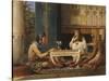 Egyptian Chessplayers-Sir Lawrence Alma-Tadema-Stretched Canvas