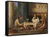 Egyptian Chessplayers-Sir Lawrence Alma-Tadema-Framed Stretched Canvas