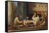 Egyptian Chessplayers-Sir Lawrence Alma-Tadema-Framed Stretched Canvas