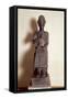 Egyptian Civilization, Black Basalt Statue of Pharaoh Ramses II, from Karnak-null-Framed Stretched Canvas