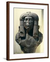 Egyptian Civilization, Diorite Bust of Amenemhat Iii, from Fayum-null-Framed Giclee Print