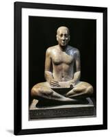 Egyptian Civilization, Saitic Period, Quartzite Statue of Petamenophis as Scribe, from Karnak-null-Framed Giclee Print