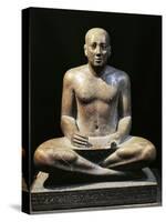 Egyptian Civilization, Saitic Period, Quartzite Statue of Petamenophis as Scribe, from Karnak-null-Stretched Canvas