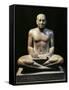 Egyptian Civilization, Saitic Period, Quartzite Statue of Petamenophis as Scribe, from Karnak-null-Framed Stretched Canvas