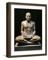 Egyptian Civilization, Saitic Period, Quartzite Statue of Petamenophis as Scribe, from Karnak-null-Framed Giclee Print